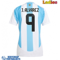 Argentina Julian Alvarez #9 Replica Home Shirt Ladies Copa America 2024 Short Sleeve